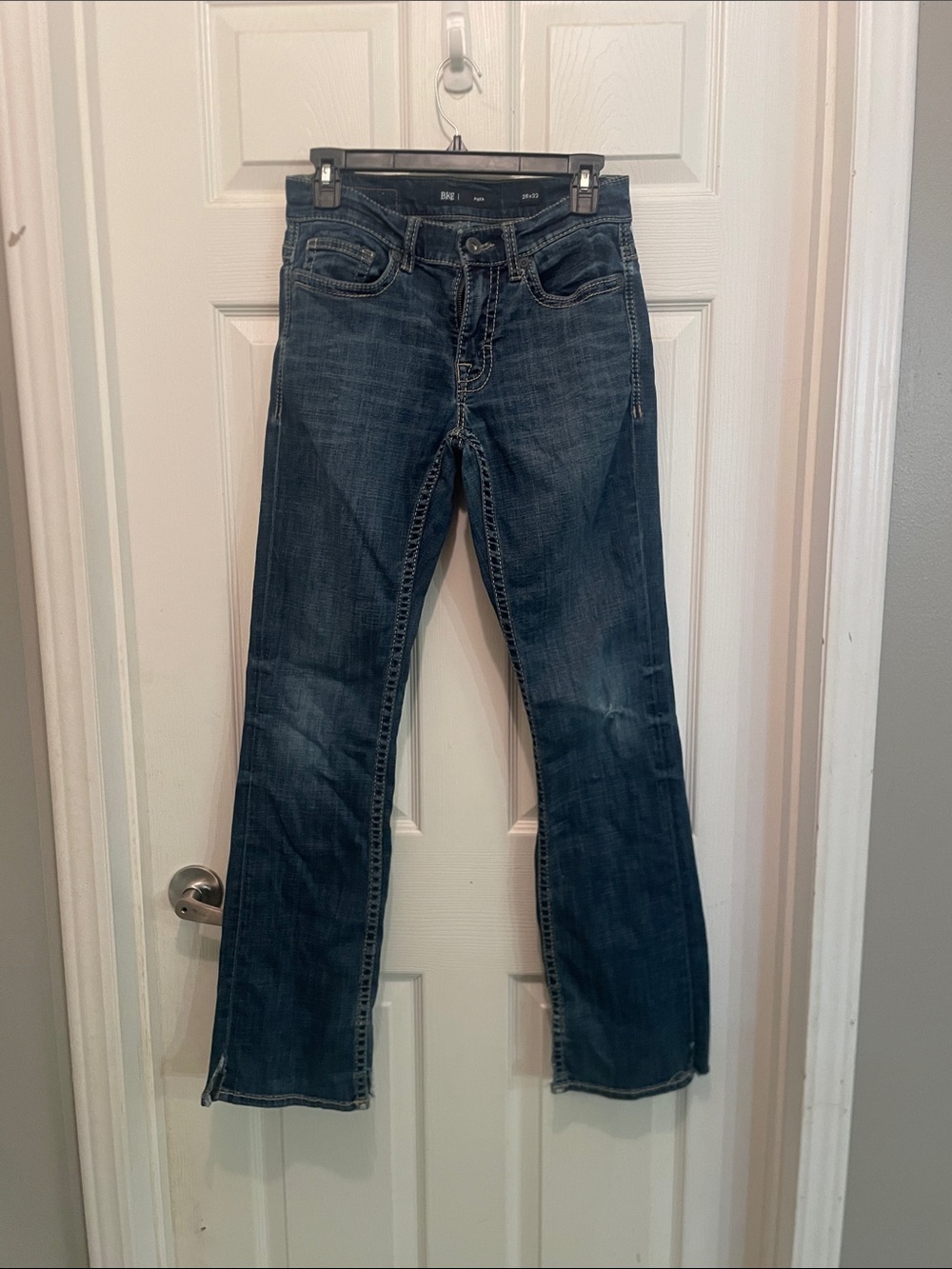 Men's BKE AIDEN 28x32 Boot Cut Jeans in Dark Blue - Comfortable Mid Rise